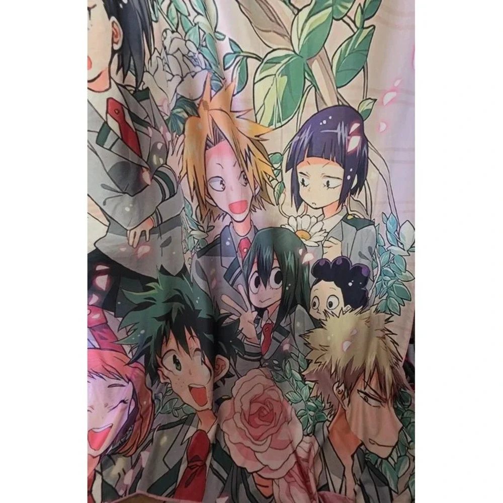 My Hero Academia 2-Piece Duvet Cover Bedding Set Pink Anime Deku 90x90